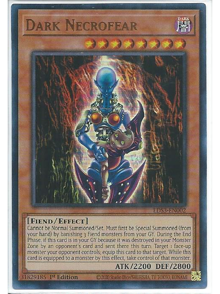 Dark Necrofear (Red) - LDS3-EN002 - Ultra Rare 1st Edition 1