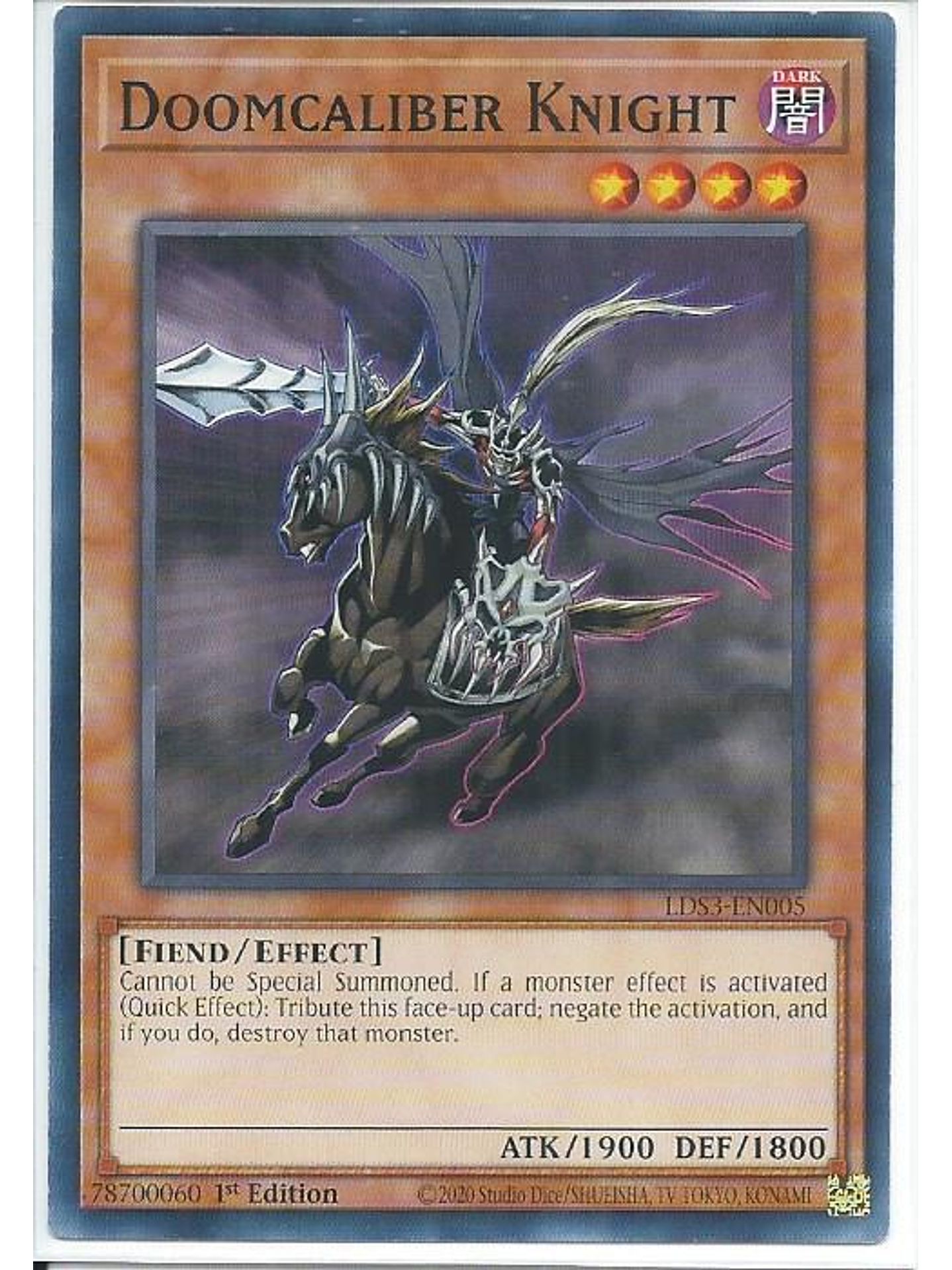 Doomcaliber Knight - LDS3-EN005 - Common 1st Edition 1