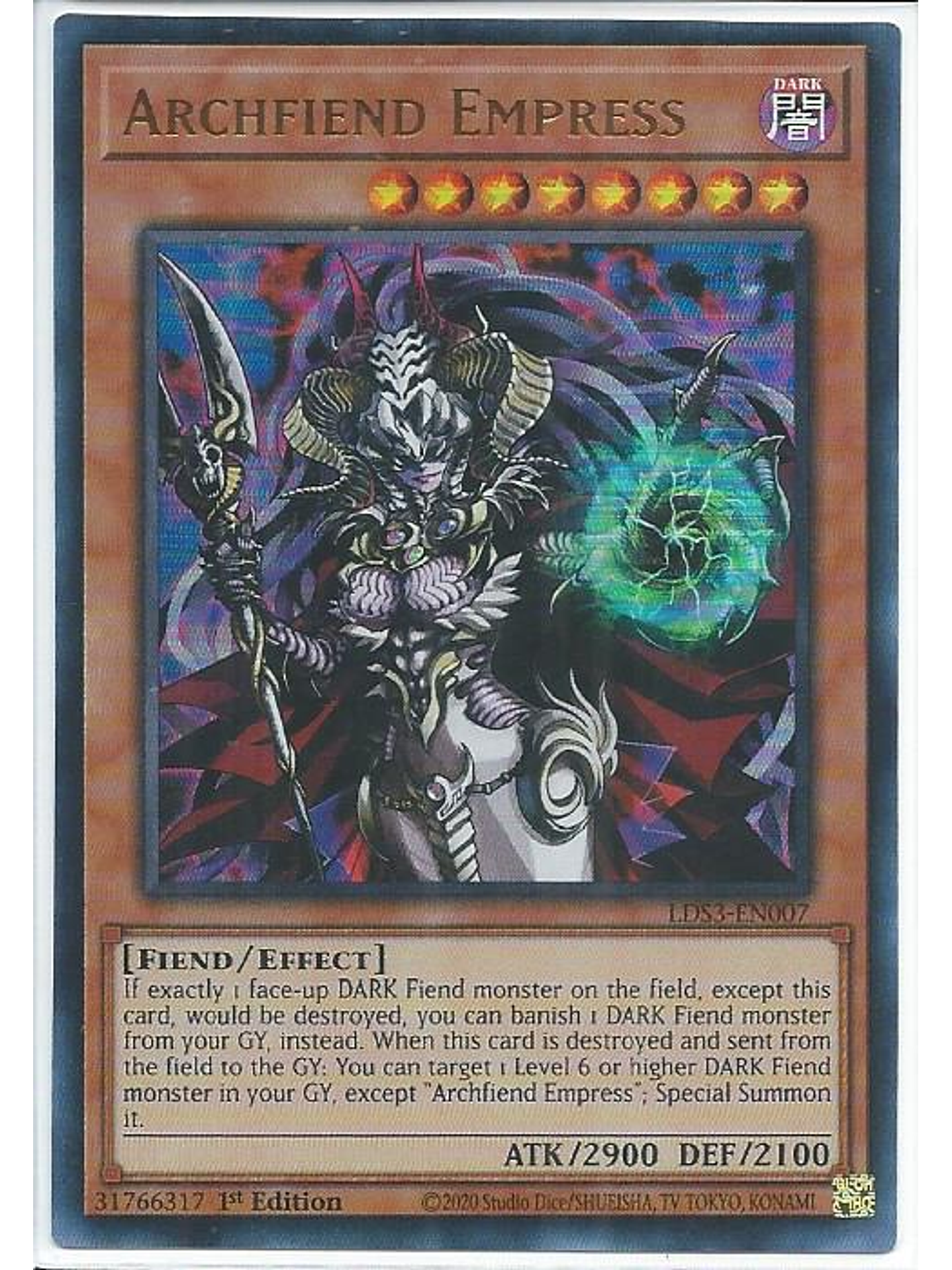 Archfiend Empress - LDS3-EN007 - Ultra Rare 1st Edition 1