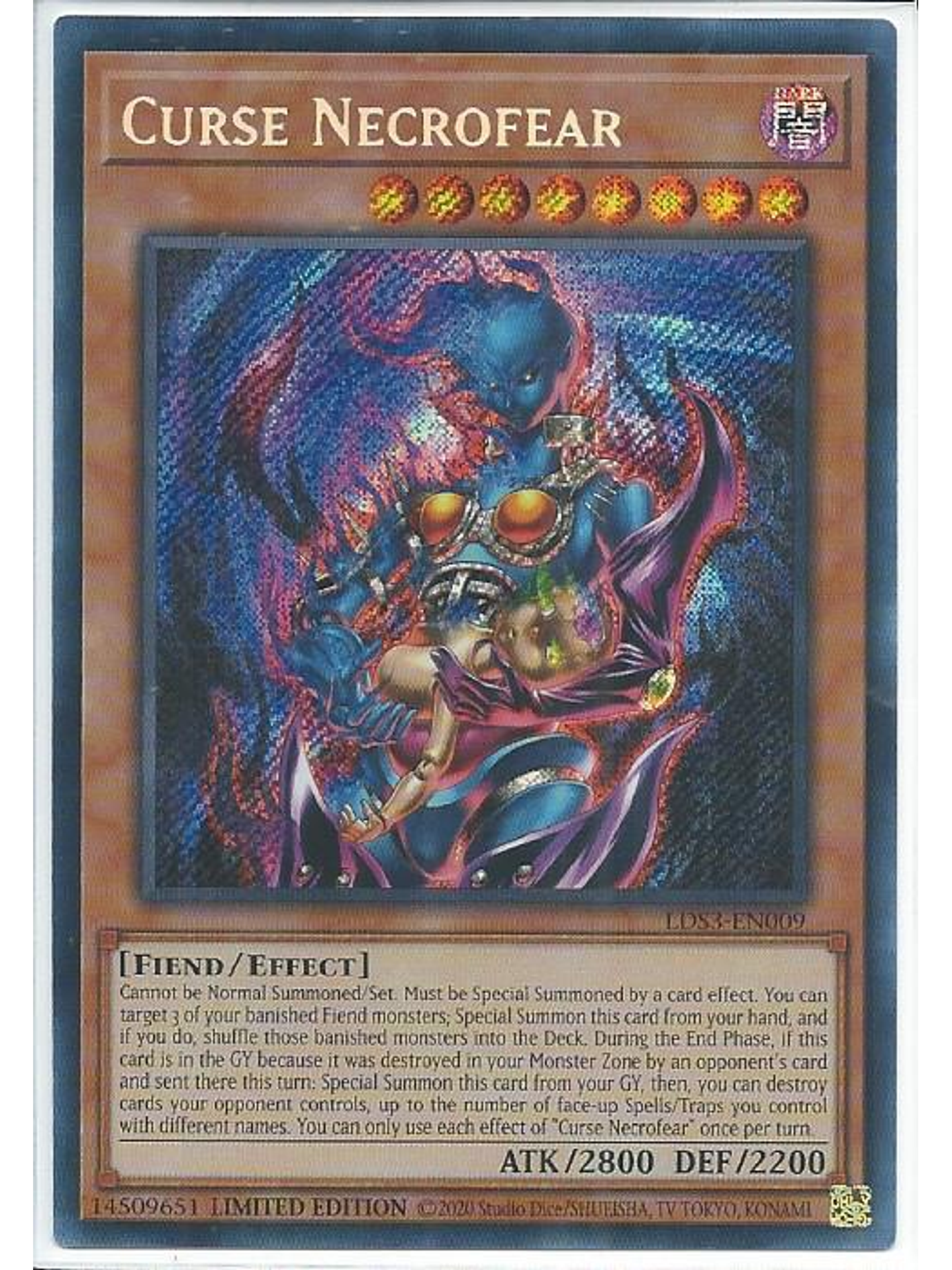 Curse Necrofear - LDS3-EN009 - Secret Rare 1st Edition 1