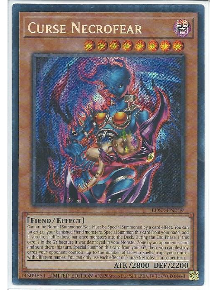Curse Necrofear - LDS3-EN009 - Secret Rare 1st Edition 1