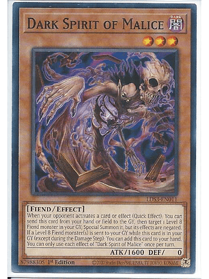 Dark Spirit of Malice - LDS3-EN011 - Common 1st Edition