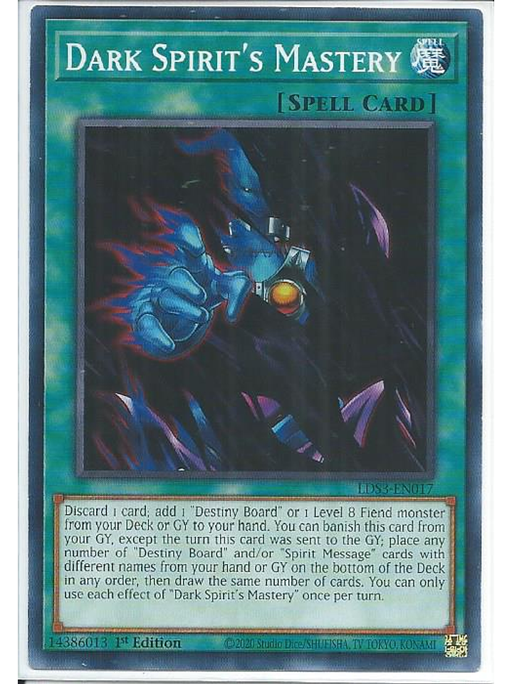 Dark Spirit's Mastery - LDS3-EN017 - Common 1st Edition 1