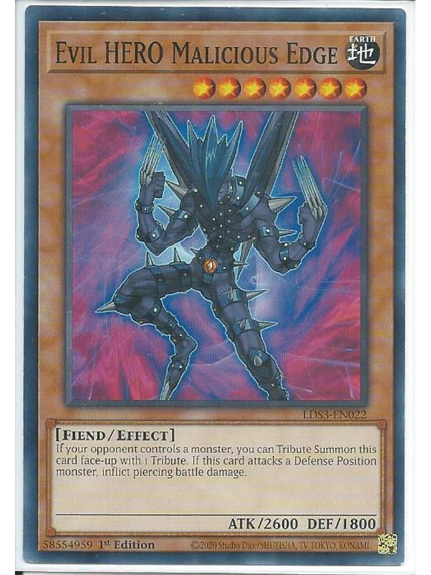 Evil HERO Malicious Edge - LDS3-EN022 - Common 1st Edition 1