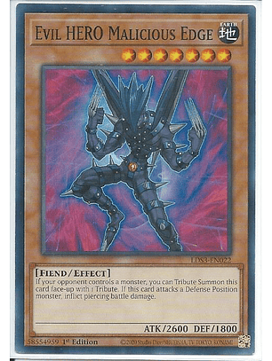 Evil HERO Malicious Edge - LDS3-EN022 - Common 1st Edition