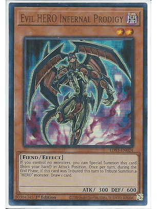 Evil HERO Infernal Prodigy - LDS3-EN024 - Ultra Rare 1st Edition