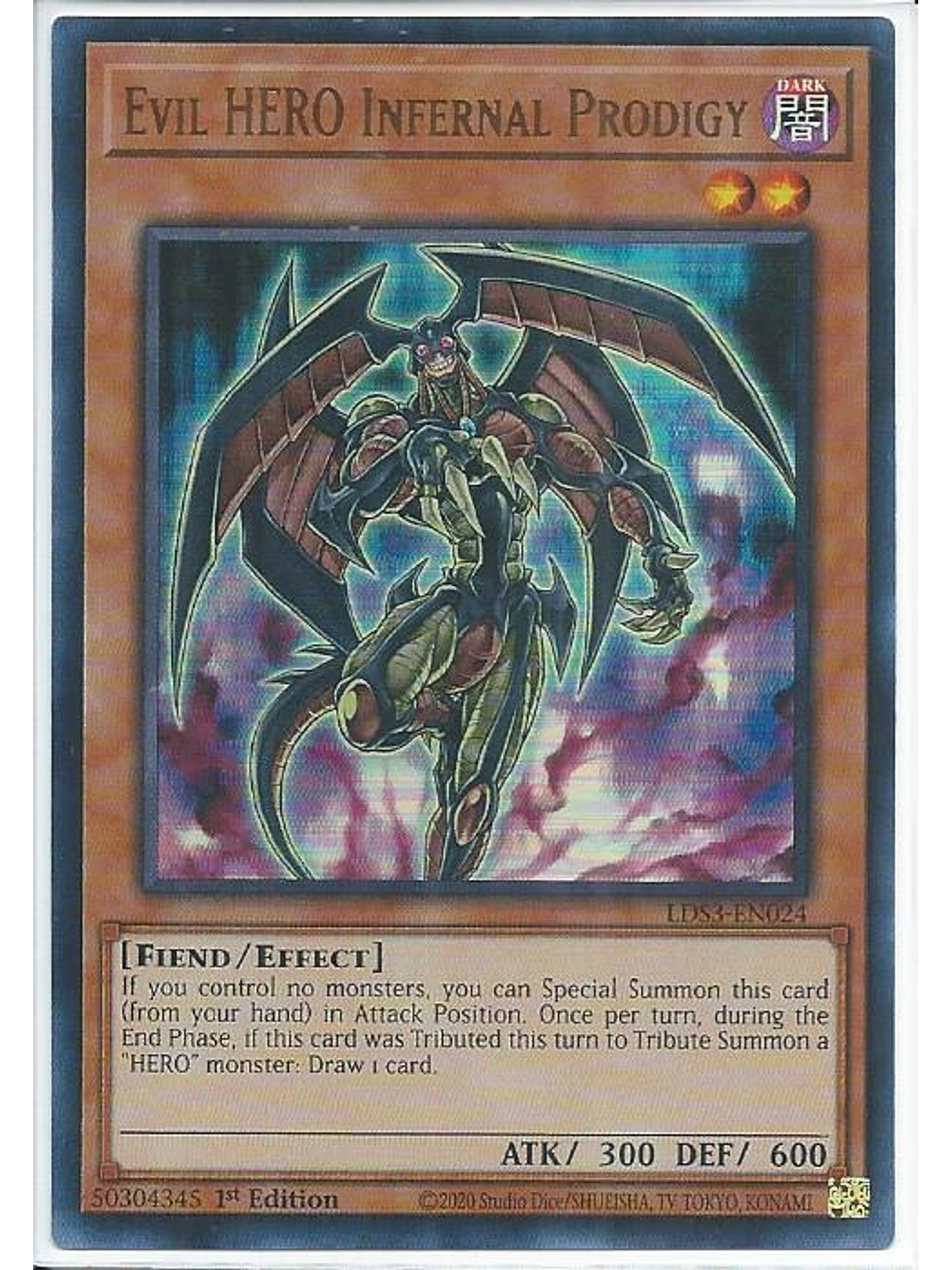 Evil HERO Infernal Prodigy (Blue) - LDS3-EN024 - Ultra Rare 1st Edition 1