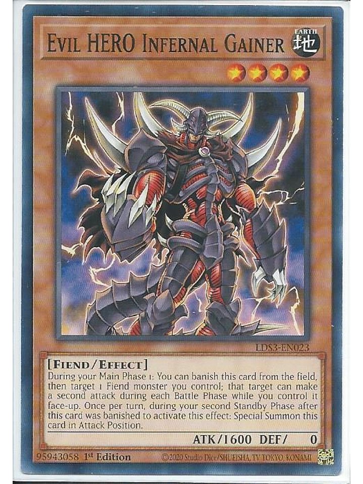 Evil HERO Infernal Gainer - LDS3-EN023 - Common 1st Edition 1