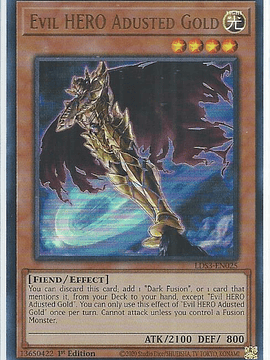Evil HERO Adusted Gold (Blue) - LDS3-EN025 - Ultra Rare 1st Edition