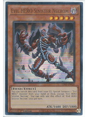 Evil HERO Sinister Necrom (Blue) - LDS3-EN026 - Ultra Rare 1st Edition