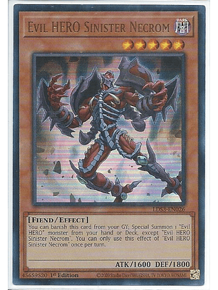 Evil HERO Sinister Necrom (Red) - LDS3-EN026 - Ultra Rare 1st Edition