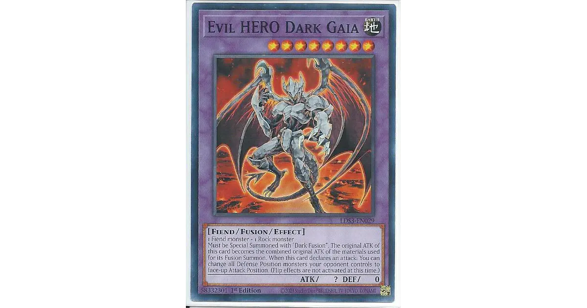 Evil HERO Dark Gaia - LDS3-EN029 - Common 1st Edition