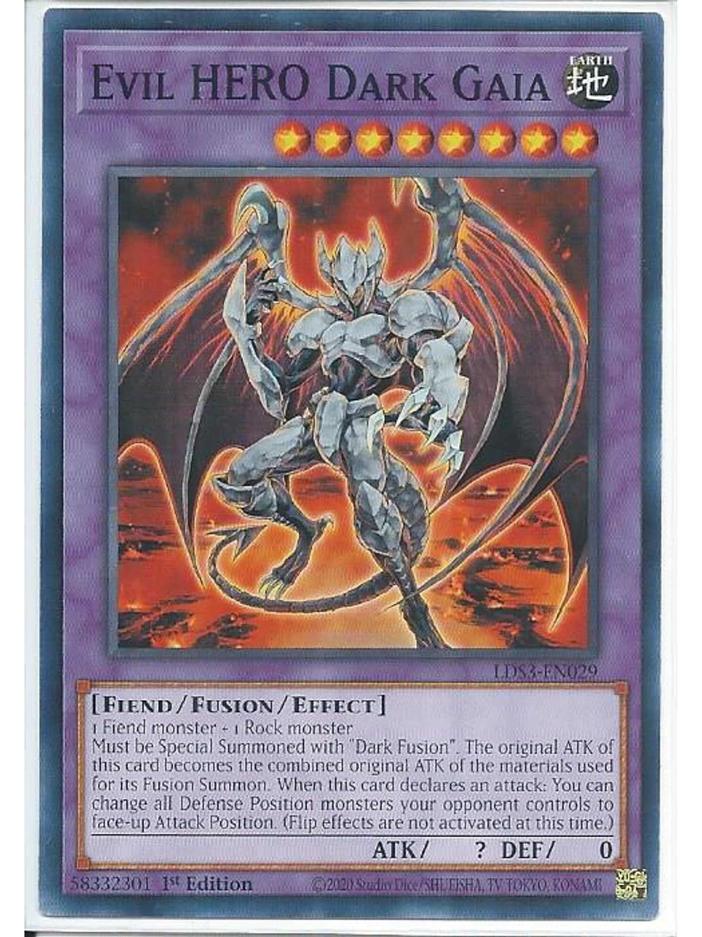 Evil HERO Dark Gaia - LDS3-EN029 - Common 1st Edition 1