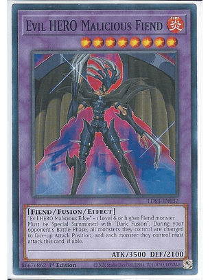 Evil HERO Malicious Fiend - LDS3-EN032 - Common 1st Edition