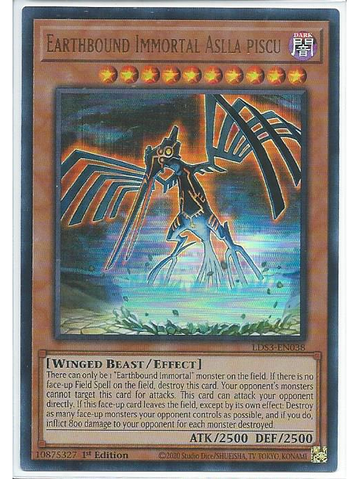 Earthbound Immortal Aslla piscu (Blue) - LDS3-EN038 - Ultra Rare 1st Edition 1