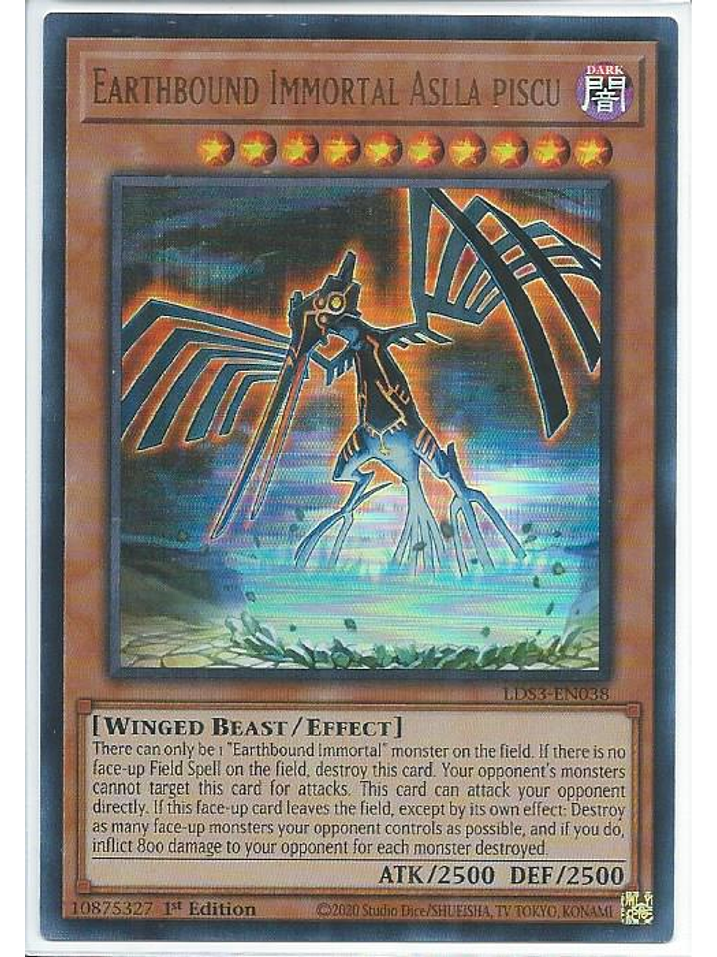 Earthbound Immortal Aslla piscu (Red) - LDS3-EN038 - Ultra Rare 1st Edition 1