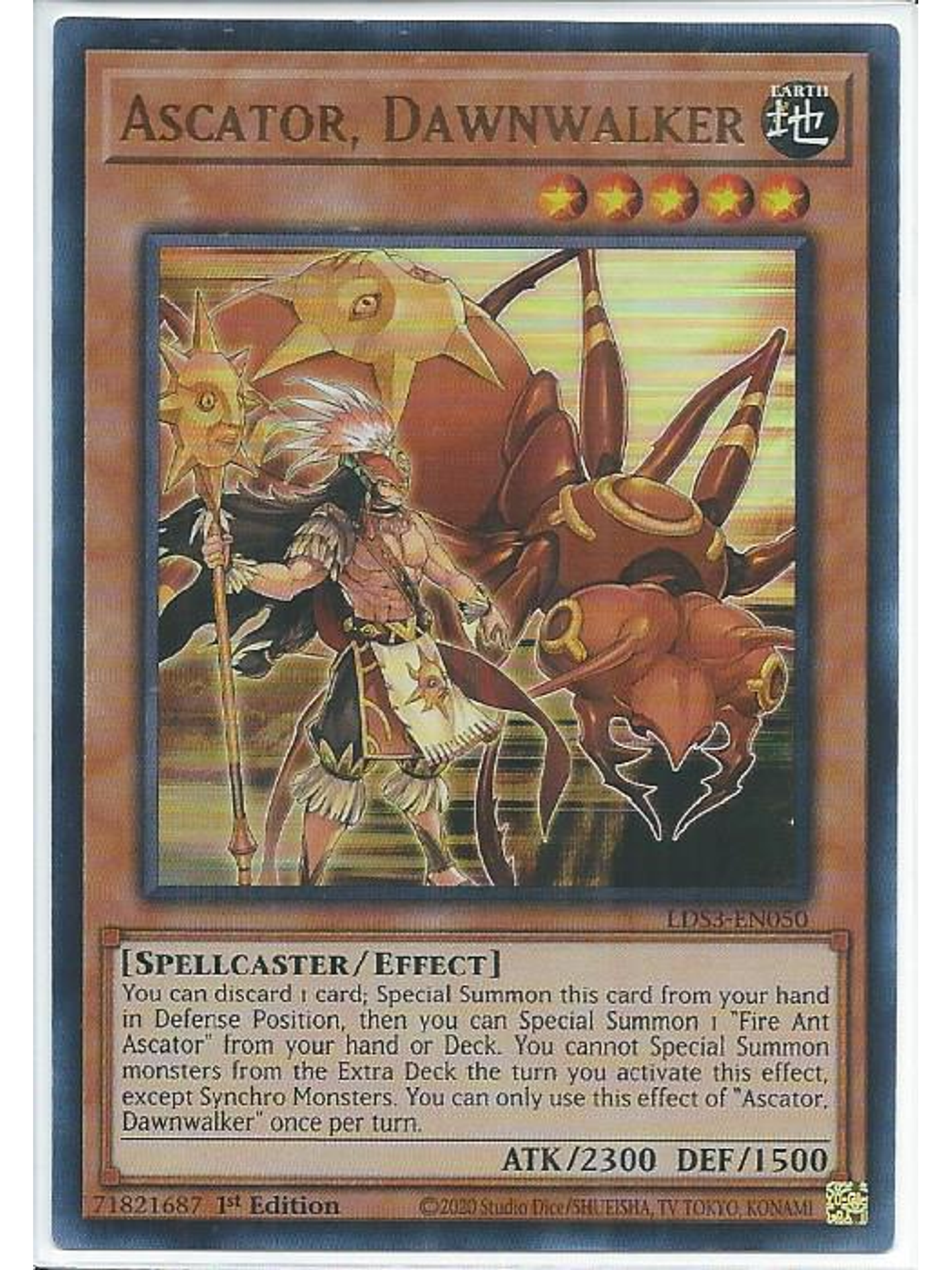 Ascator, Dawnwalker (Red) - LDS3-EN050 - Ultra Rare 1st Edition 1