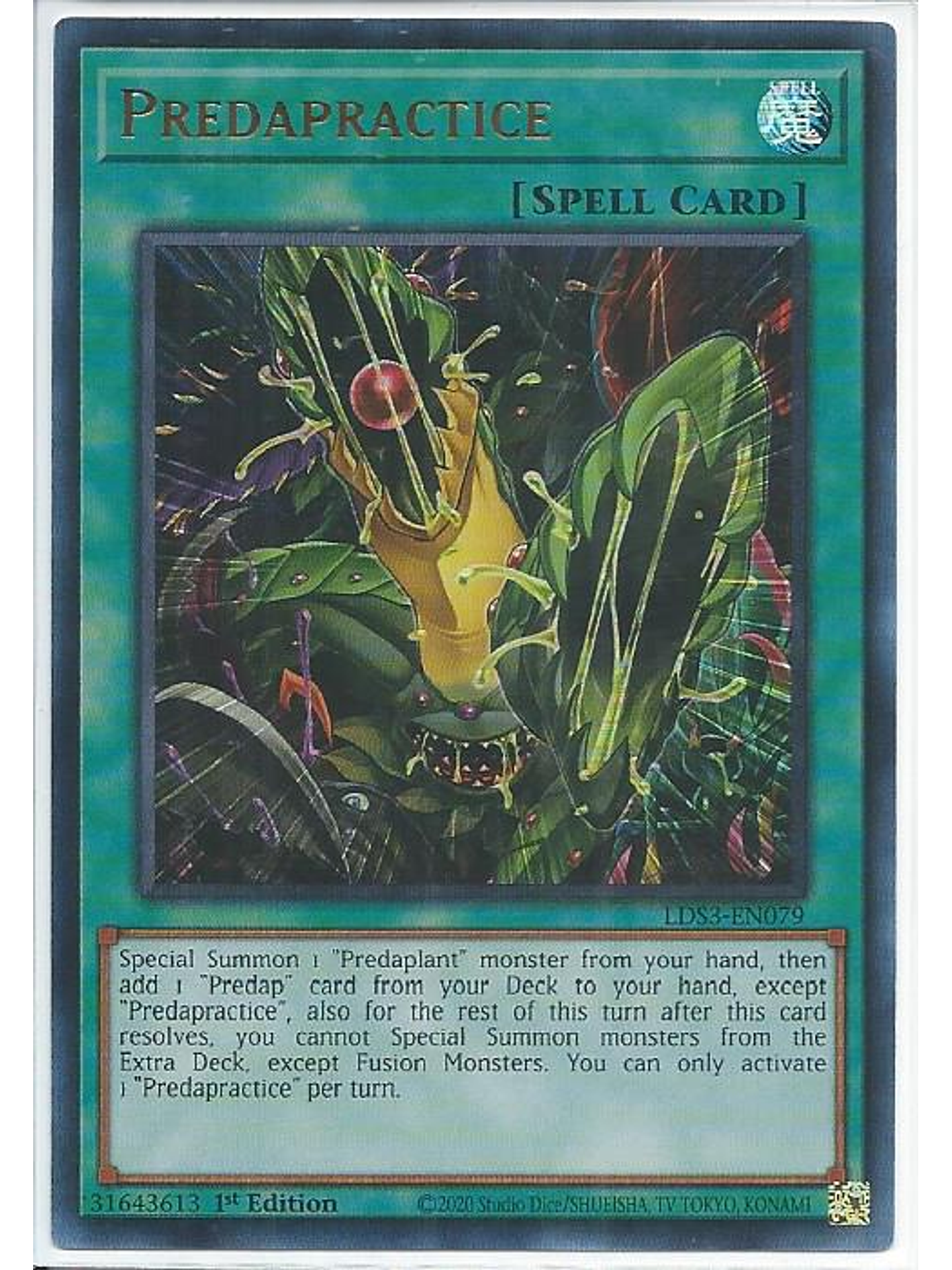 Predapractice (Blue) - LDS3-EN079 - Ultra Rare 1st Edition 1