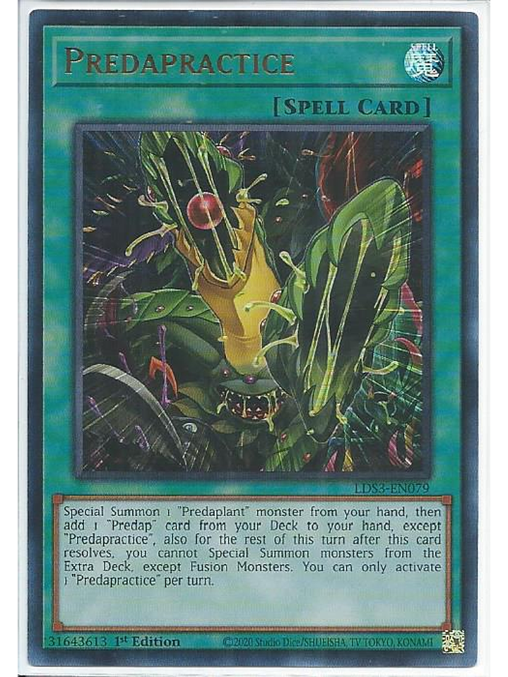Predapractice (Blue) - LDS3-EN079 - Ultra Rare 1st Edition 1