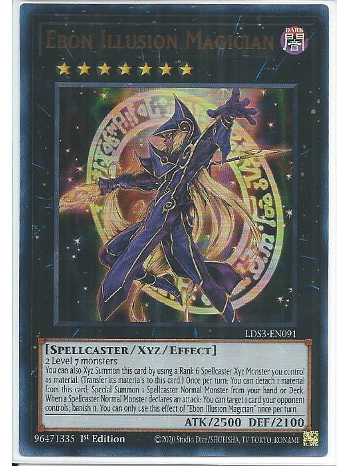 Ebon Illusion Magician (Blue) - LDS3-EN091 - Ultra Rare 1st Edition 1