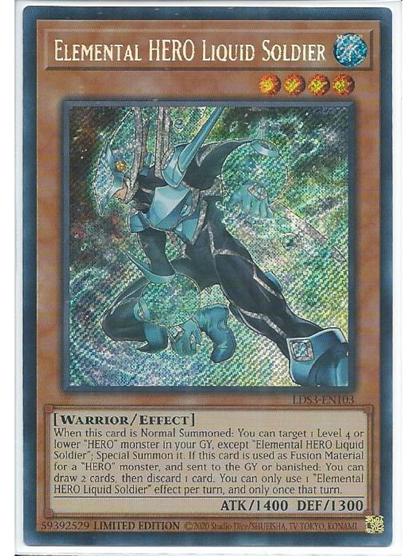 Elemental HERO Liquid Soldier - LDS3-EN103 - Secret Rare 1st Edition 1