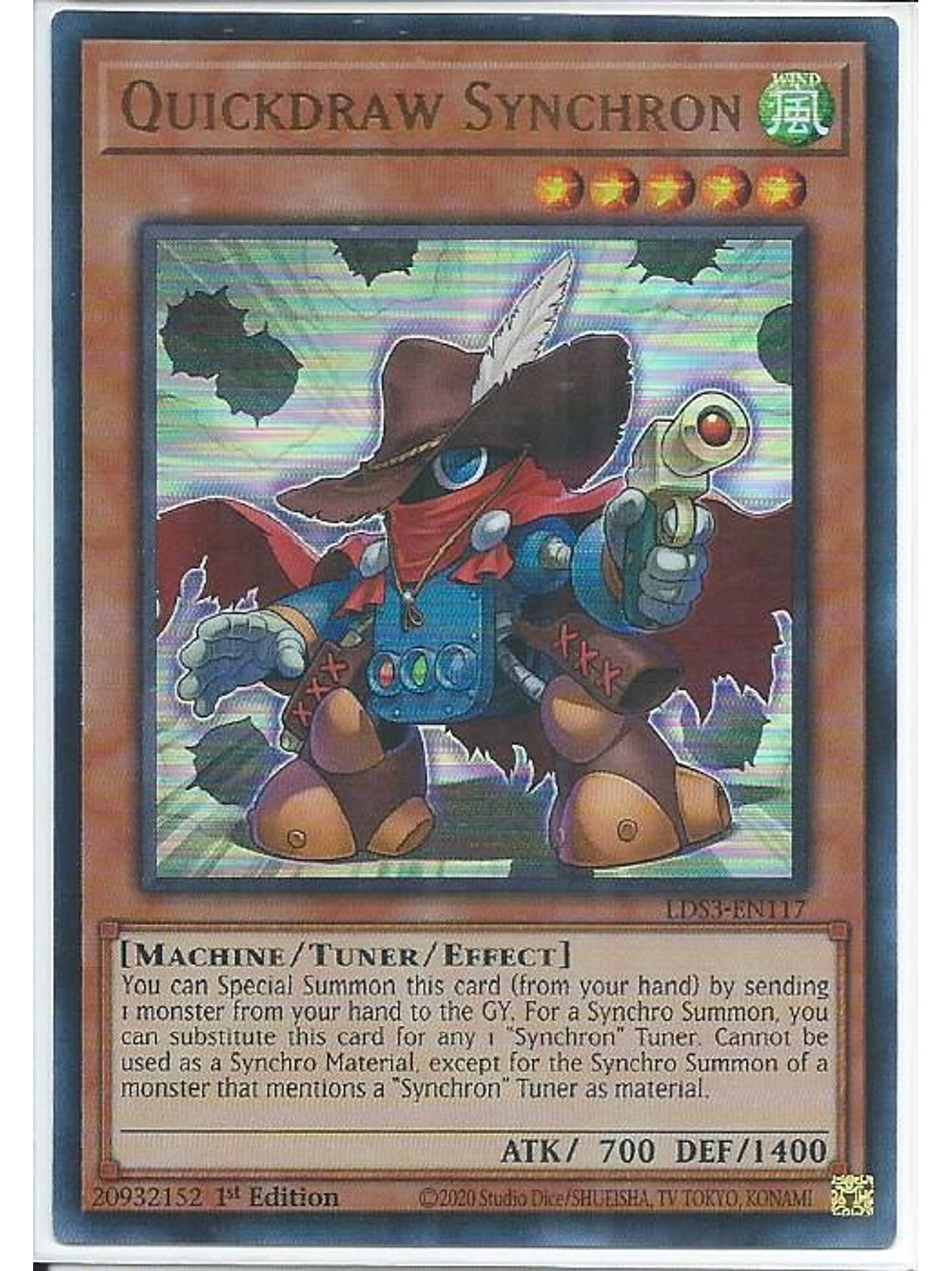 Quickdraw Synchron (Blue) - LDS3-EN117 - Ultra Rare 1st Edition 1
