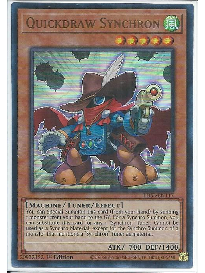 Quickdraw Synchron (Red) - LDS3-EN117 - Ultra Rare 1st Edition 1