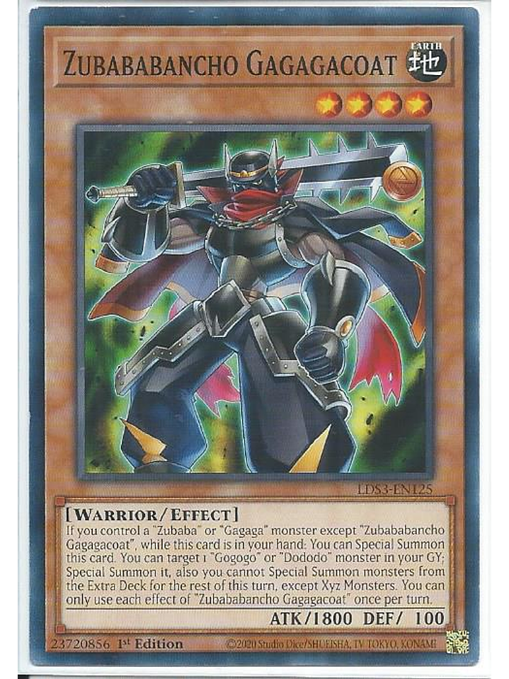Zubababancho Gagagacoat - LDS3-EN125 - Common 1st Edition 1