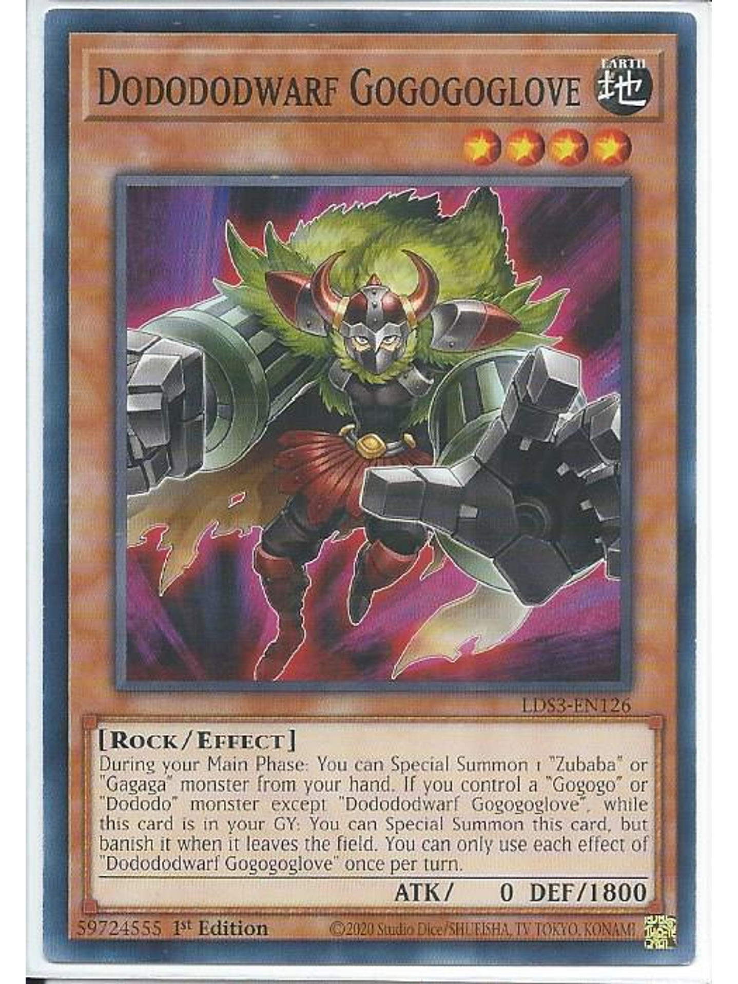 Dodododwarf Gogogoglove - LDS3-EN126 - Common 1st Edition 1