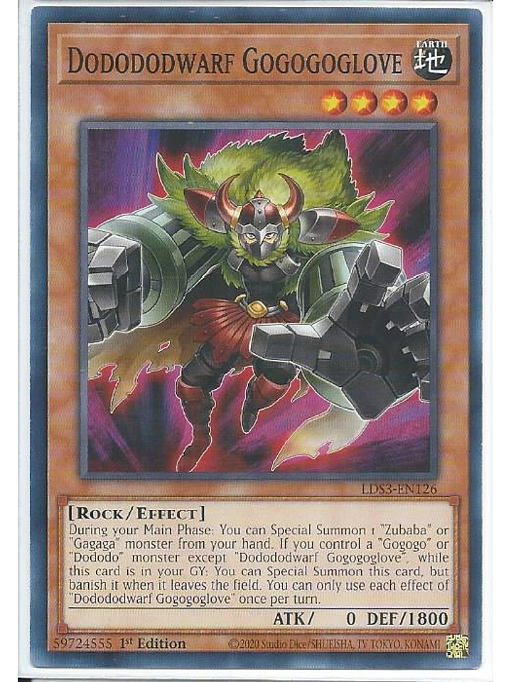Dodododwarf Gogogoglove - LDS3-EN126 - Common 1st Edition 1