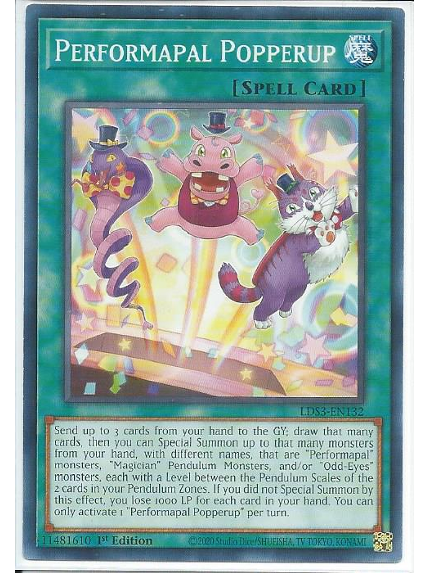 Performapal Popperup - LDS3-EN132 - Common 1st Edition 1