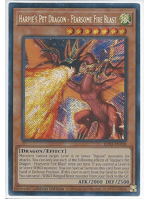 Harpie's Pet Dragon - Fearsome Fire Blast - LDS3-EN138 - Secret Rare 1st Edition