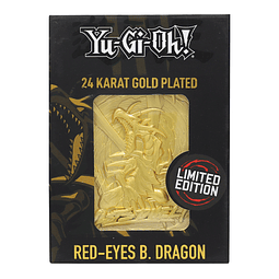 Limited Edition 24K Gold Plated Card Red Eyes B. Dragon