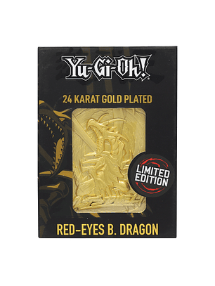 Limited Edition 24K Gold Plated Card Red Eyes B. Dragon