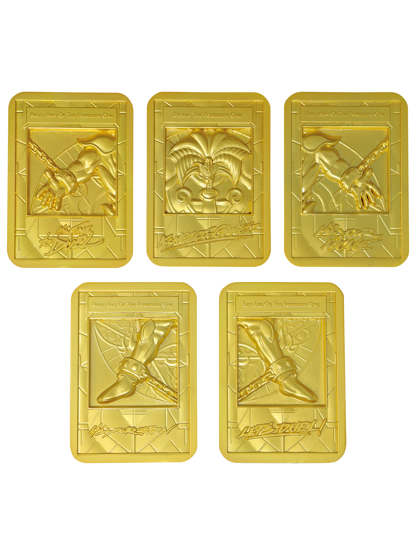 Exodia the Forbidden One 24k Gold Plated Ingot Set 10