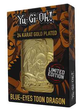 Limited Edition 24K Gold Plated Card Blue Eyes Toon Dragon