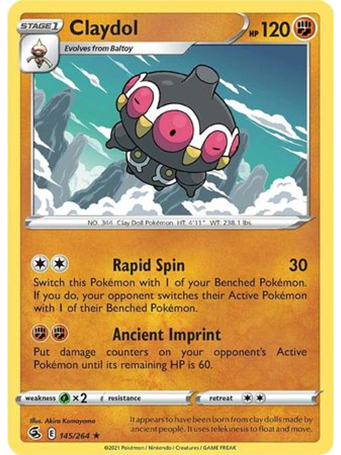 Claydol - 145/264 - Rare 1