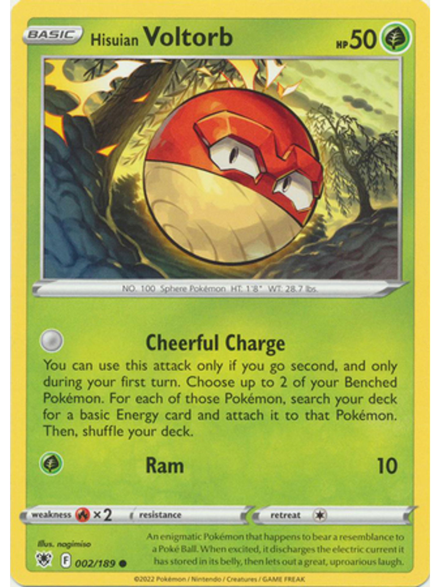 Hisuian Voltorb - 002/189 - Common 1