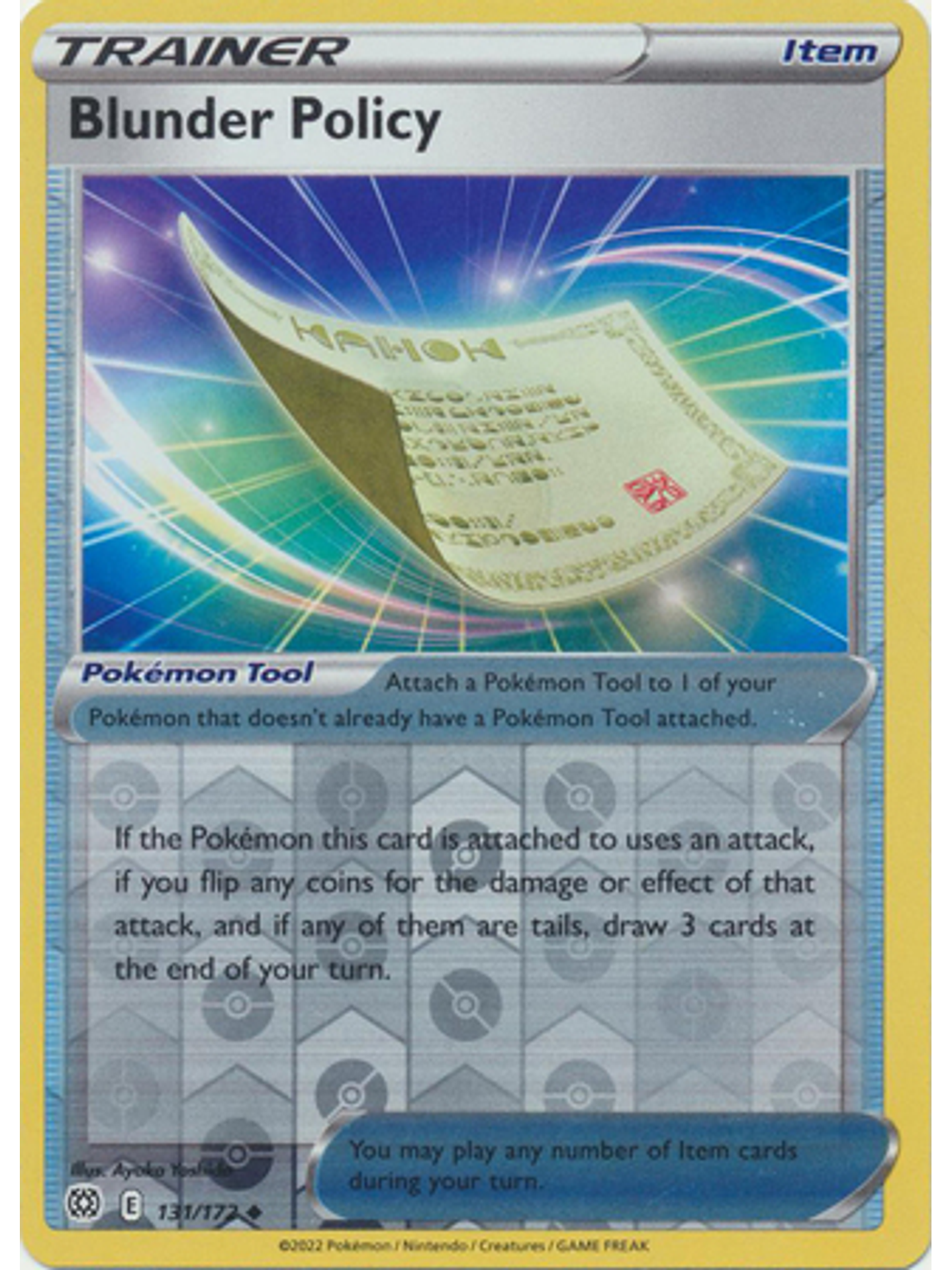 Blunder Policy - 131/172 - Uncommon Reverse Holo 1