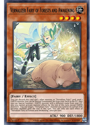 Vernusylph of the Awakening Forests - POTE-EN017 - Super Rare 1st Edition