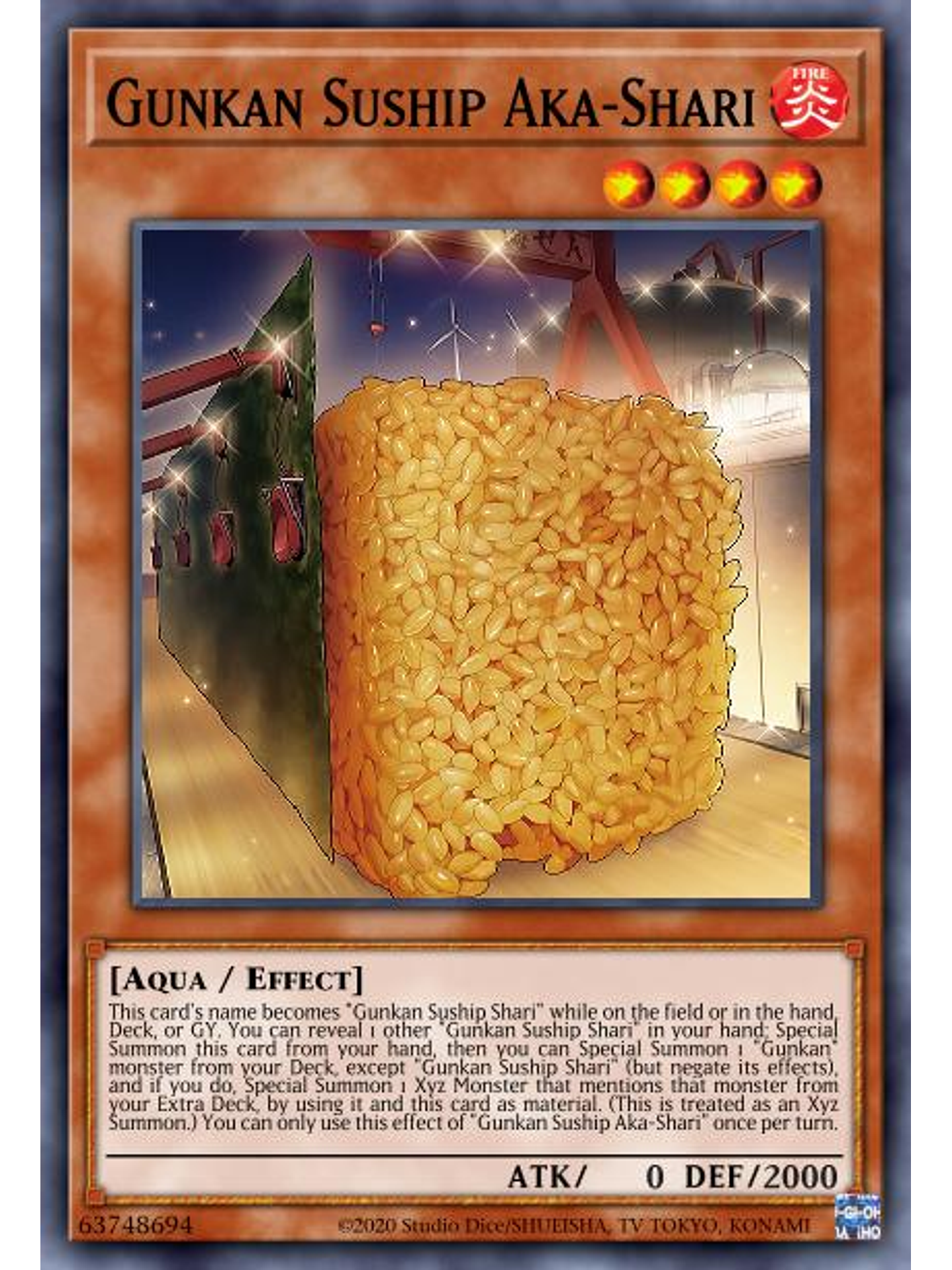 Gunkan Suship Shari Red - POTE-EN026 - Common 1st Edition 1