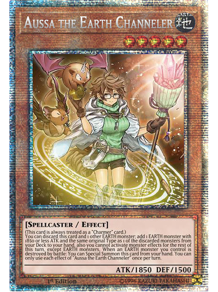 Aussa the Earth Channeler - POTE-EN032 - Starlight Rare 1st Edition 1