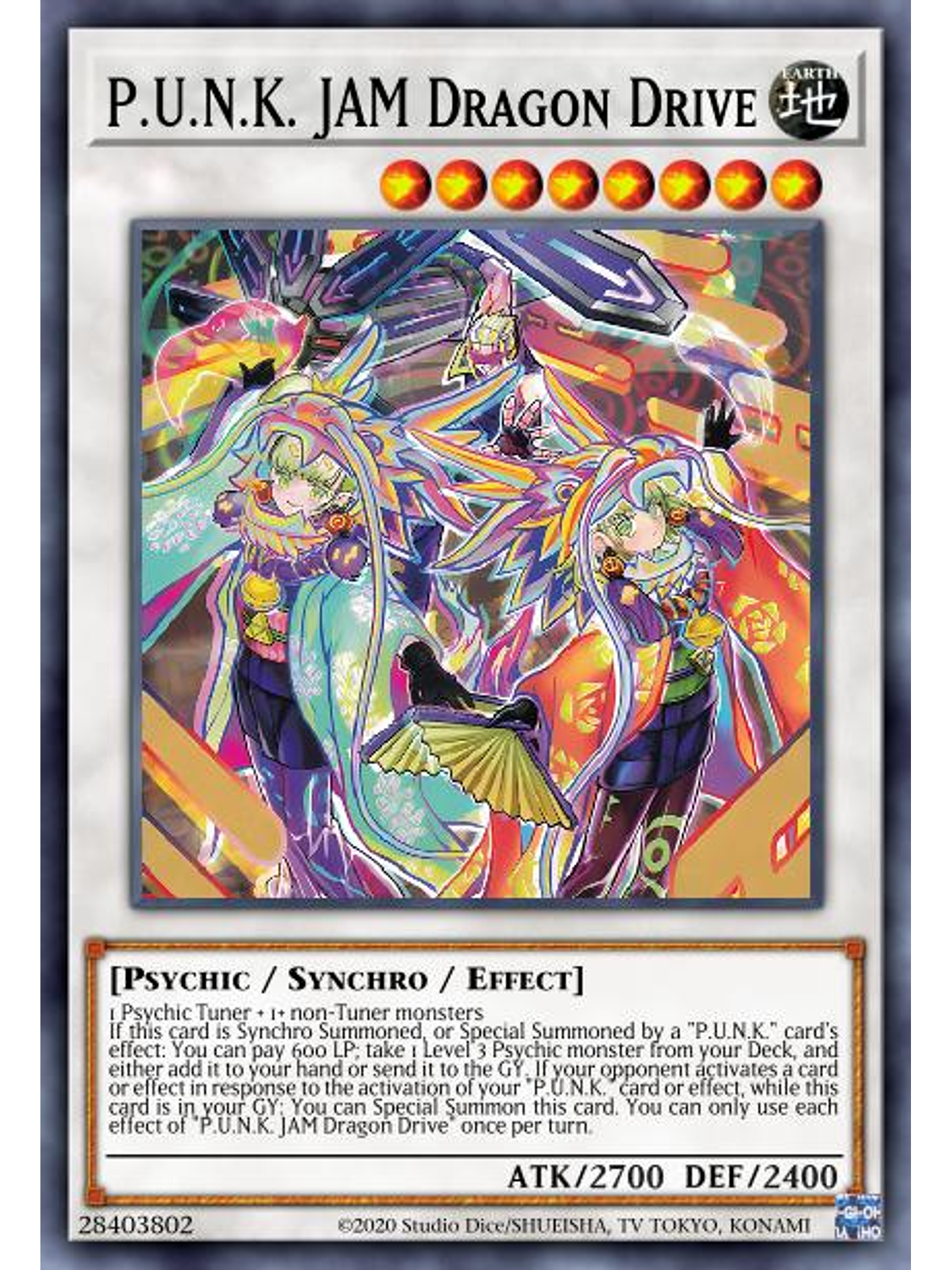 P.U.N.K. JAM Dragon Drive - POTE-EN046 - Super Rare 1st Edition 1