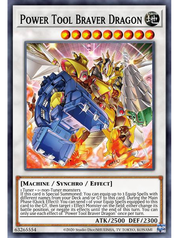Power Tool Braver Dragon - POTE-EN097 - Super Rare 1st Edition 1