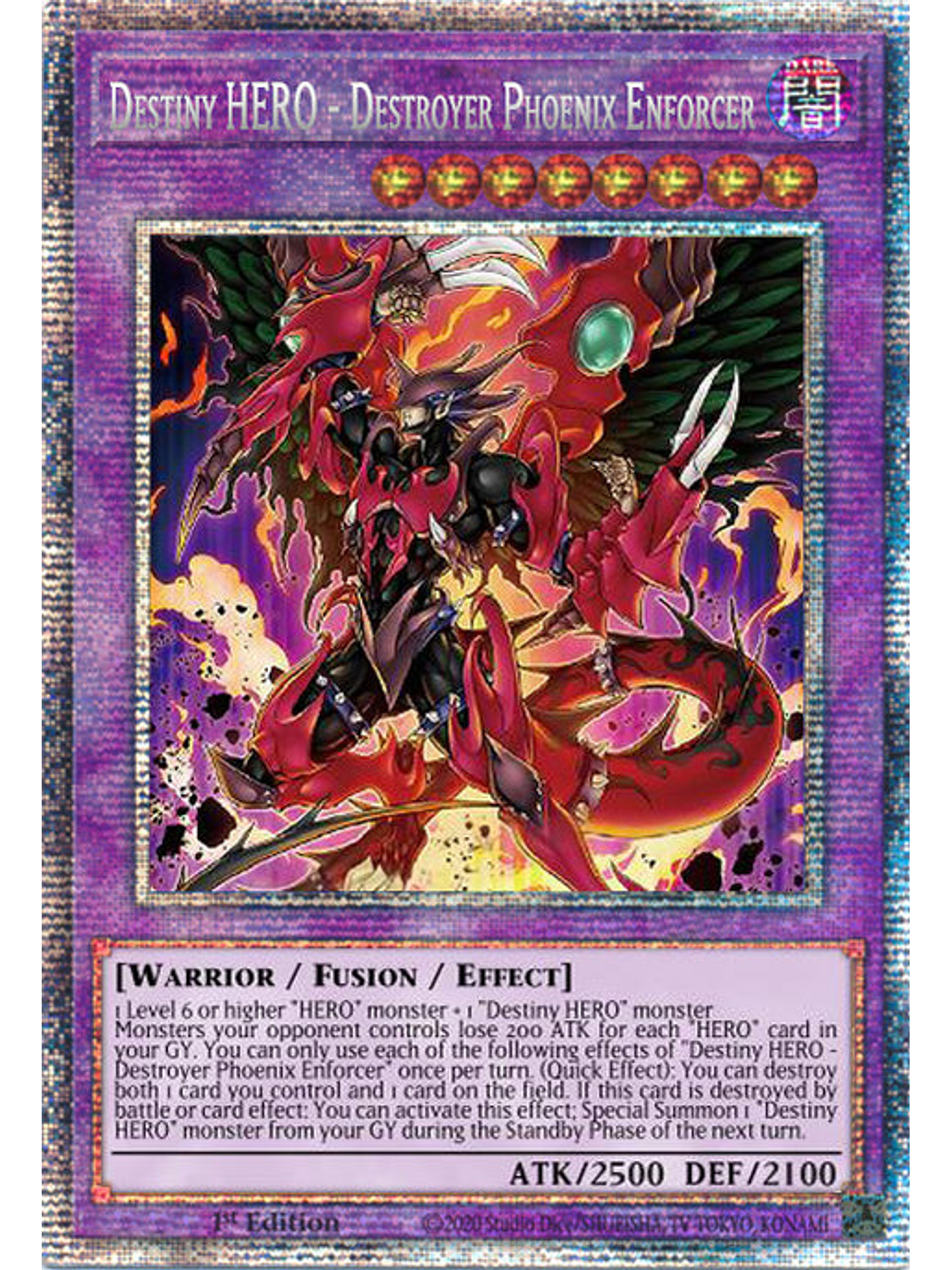 Destiny HERO - Destroyer Phoenix Enforcer - POTE-EN100 - Starlight Rare 1st Edition 1