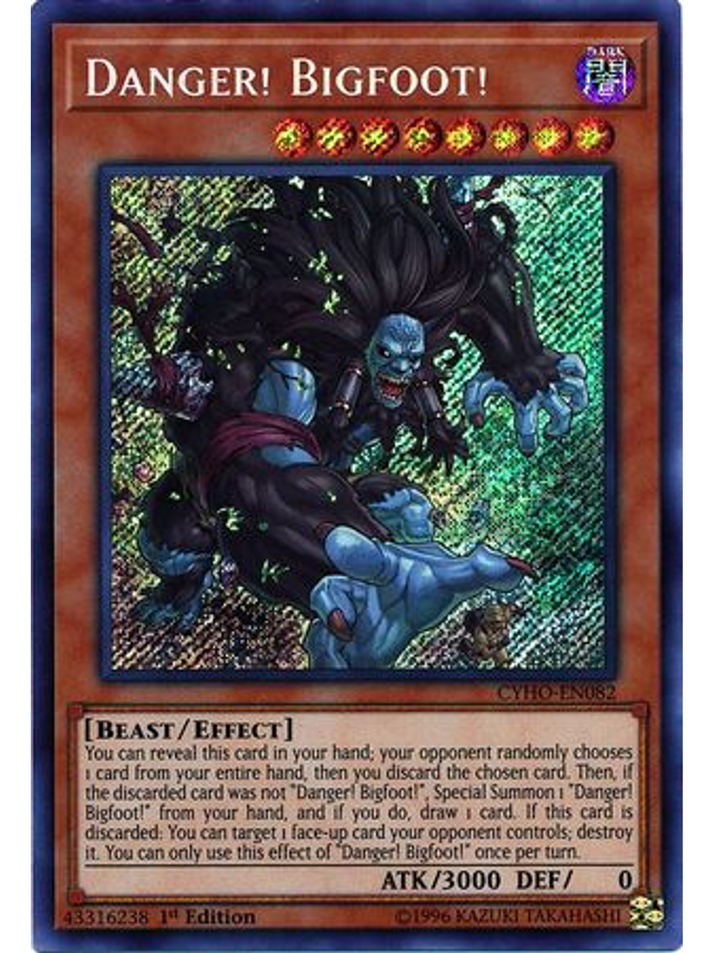 Danger! Bigfoot! - CYHO-EN082 - Secret Rare 1st Edition 1