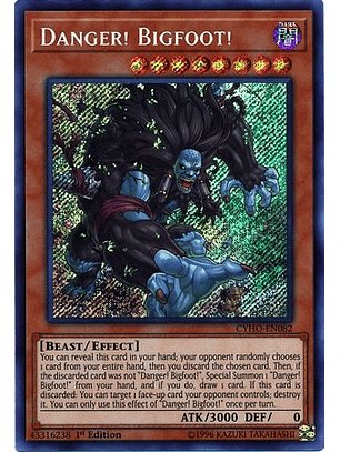 Danger! Bigfoot! - CYHO-EN082 - Secret Rare 1st Edition