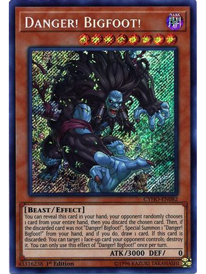 Danger! Bigfoot! - CYHO-EN082 - Secret Rare 1st Edition 1