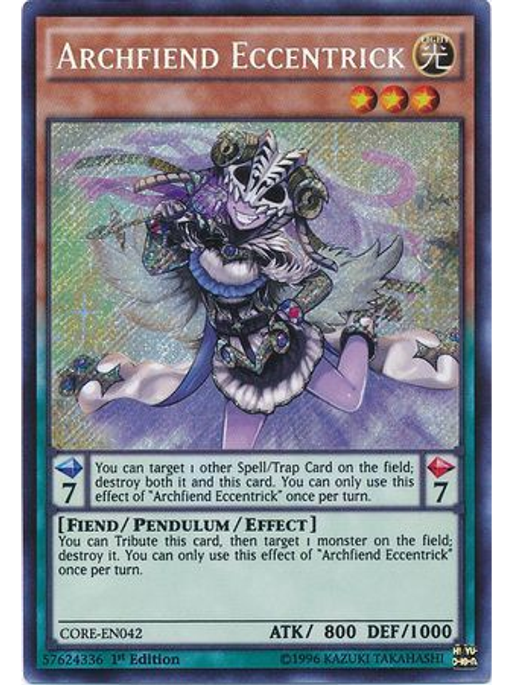 Archfiend Eccentrick - CORE-EN042 - Secret Rare 1st Edition 1