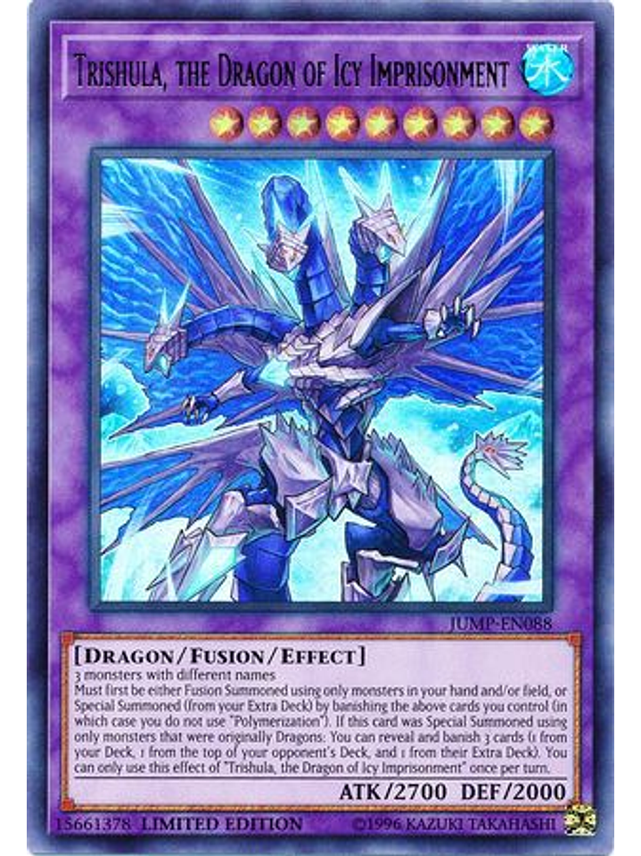 Trishula, the Dragon of Icy Imprisonment - JUMP-EN088 - Ultra Rare Limited Edition 1